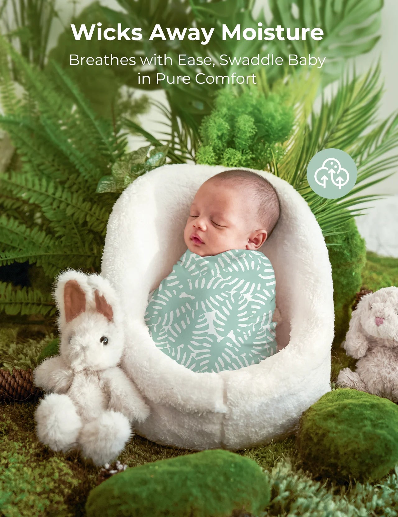 Muslin Swaddle Blankets, 4 Pack, Breathable 2-Layer Gauze Large 47'' X 47'' Baby Swaddling Receiving Blanket Wraps for Newborn Boys Girls, Bravery