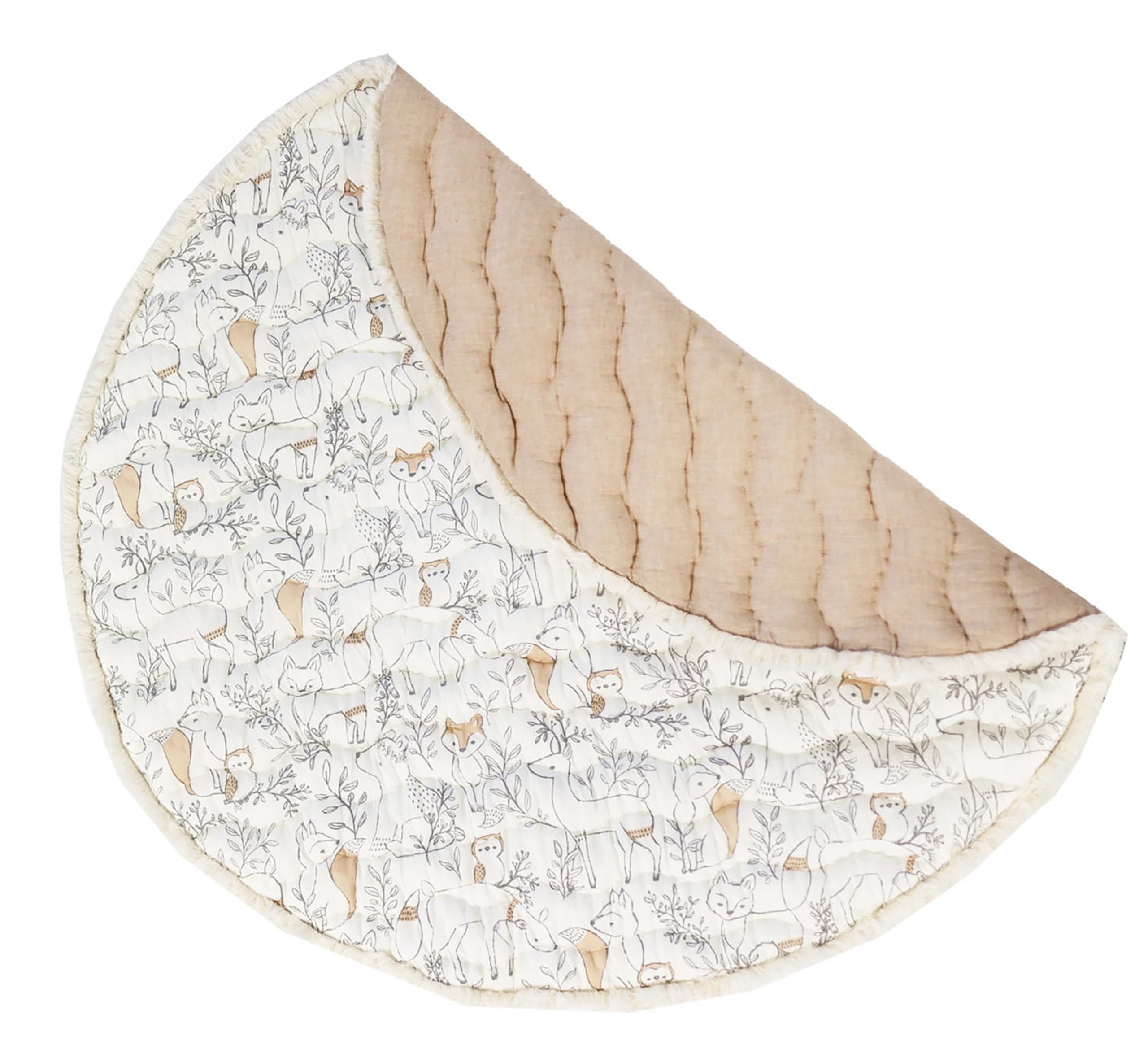 Activity Mat for Boys and Girls, Woodland Animals, 40" X 40" Infant Play Mat, Tummy Time Baby Floor Mat, Tummy Time Mat