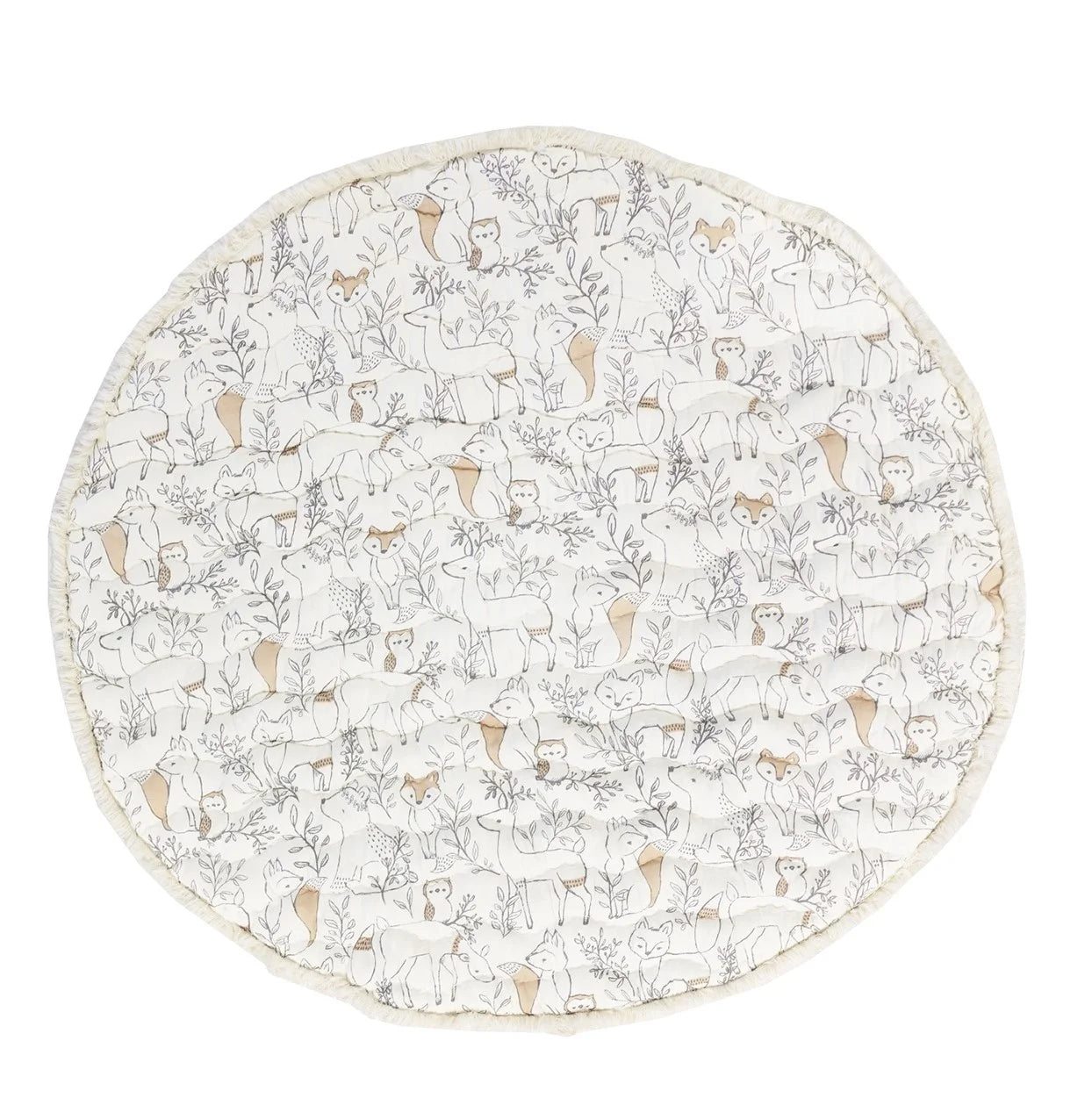 Activity Mat for Boys and Girls, Woodland Animals, 40" X 40" Infant Play Mat, Tummy Time Baby Floor Mat, Tummy Time Mat